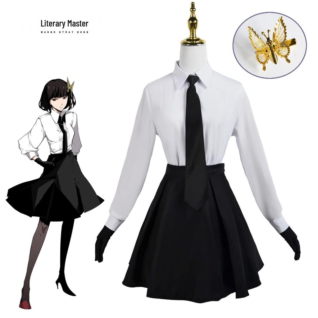 Bungo Stray Dogs Yosano Akiko, Dazai Osamu, and Nakahara Chuuya Cosplay Costume Set