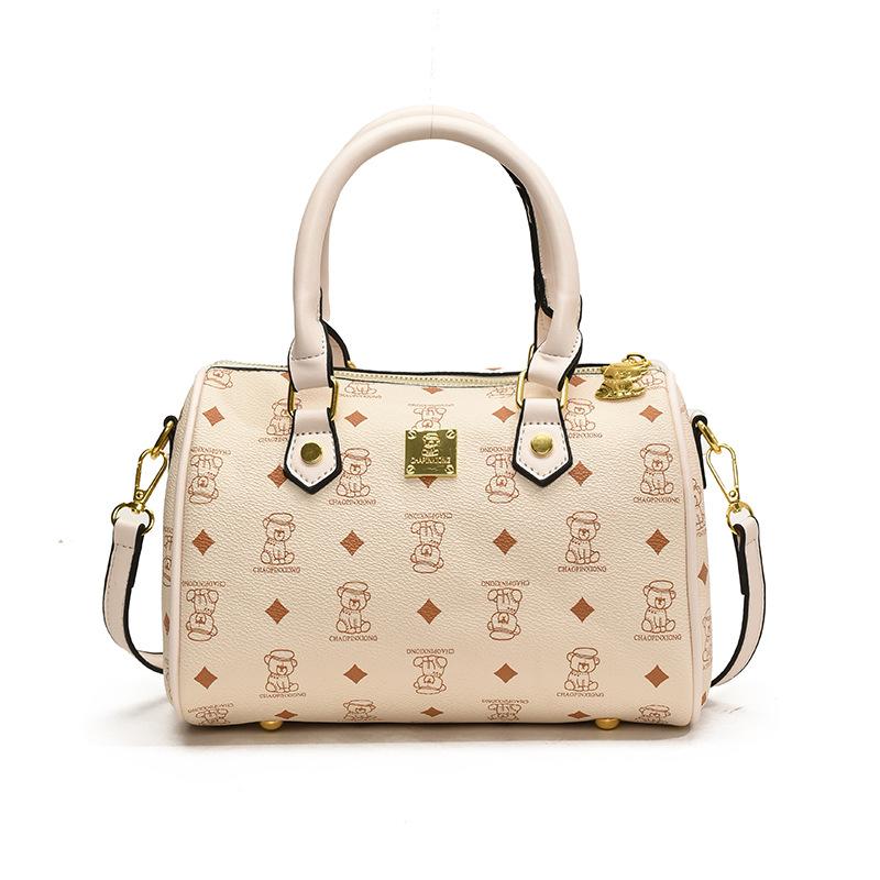 Pillow Bag Small Bag Women's New Bear Printed Messenger Bag Versatile Niche Texture Portable Shoulder Bag