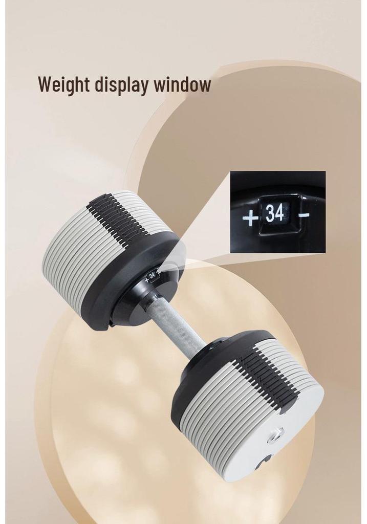 Smart Adjustable Dumbbell Set: Automatic Weight Change, Men & Women Home Fitness, Cast Iron Electroplated, 16/36KG.