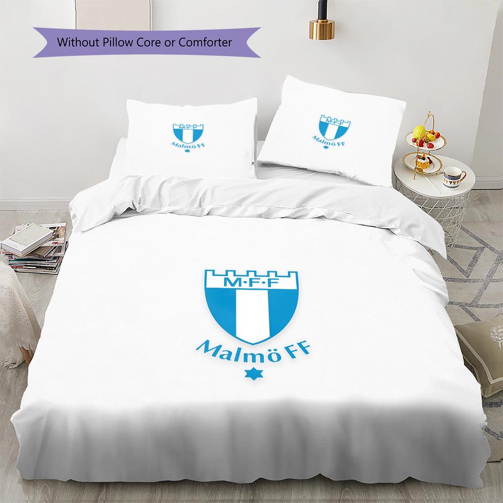 Set Copripiumino Trapuntato con Motivo Malmö FF Decorazione per la Casa Regalo (1 * copripiumino + 2 * federe senza imbottitura)