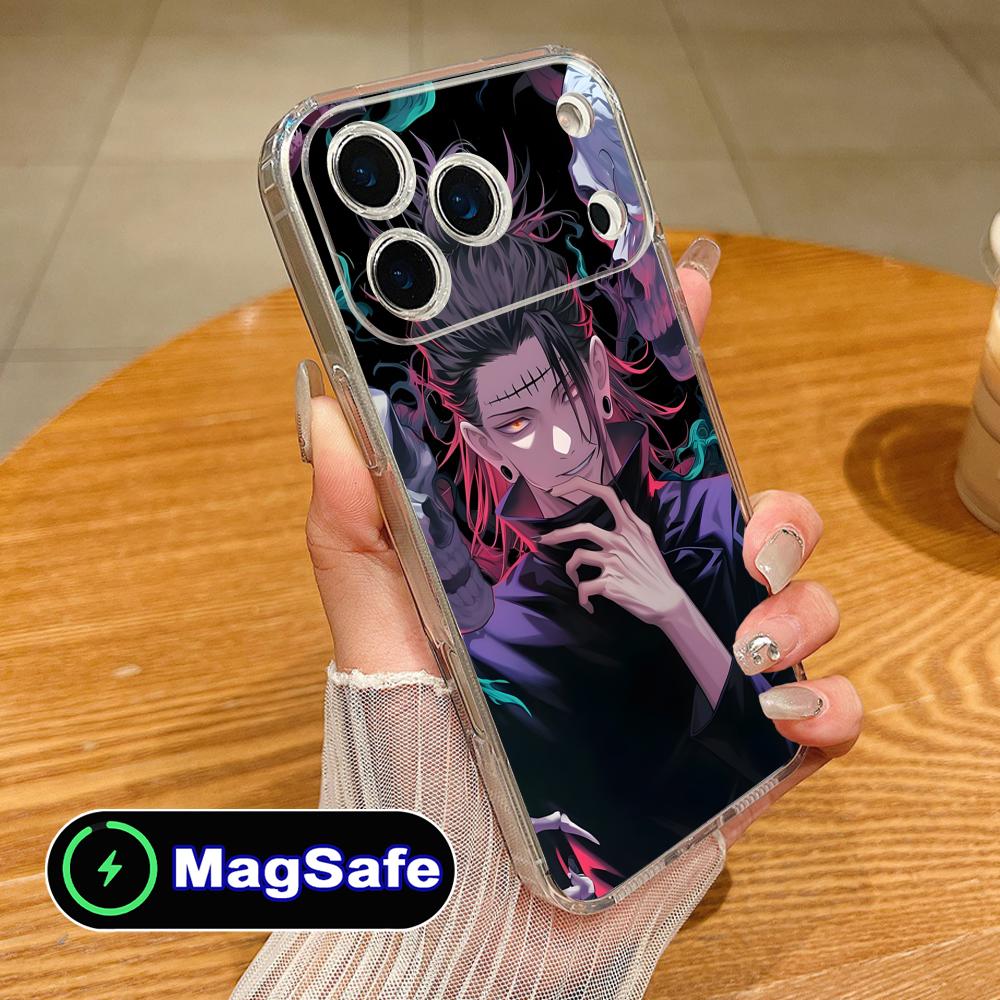 

Чехол для телефона Jujutsu Kaisen Geto Suguru для iPhone 17 16 15 14 13 12 11 Air Pro Max Plus Mini Magsafe Прозрачный Цветной Чехол Красивый iPhone 11 Pro Max