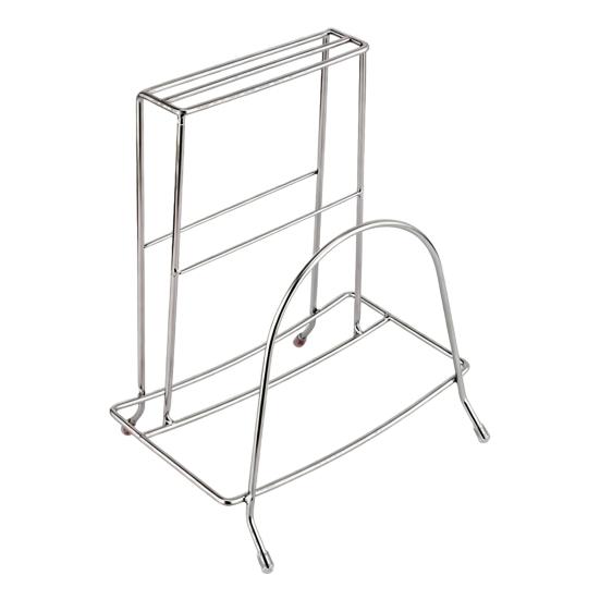 Countertop Cutting Board Organizer Stainless Steel Chopping Storage Rack And Knife Holder for Kitchen Countertop, Vertical Drain Stand Boards