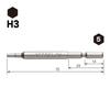 VESSEL Innensechskant-Bits für Sechskantschrauben und 3 x 70 Satz H B34 ZP Schrauben, mm, 10, Härte (Hohe Härte),