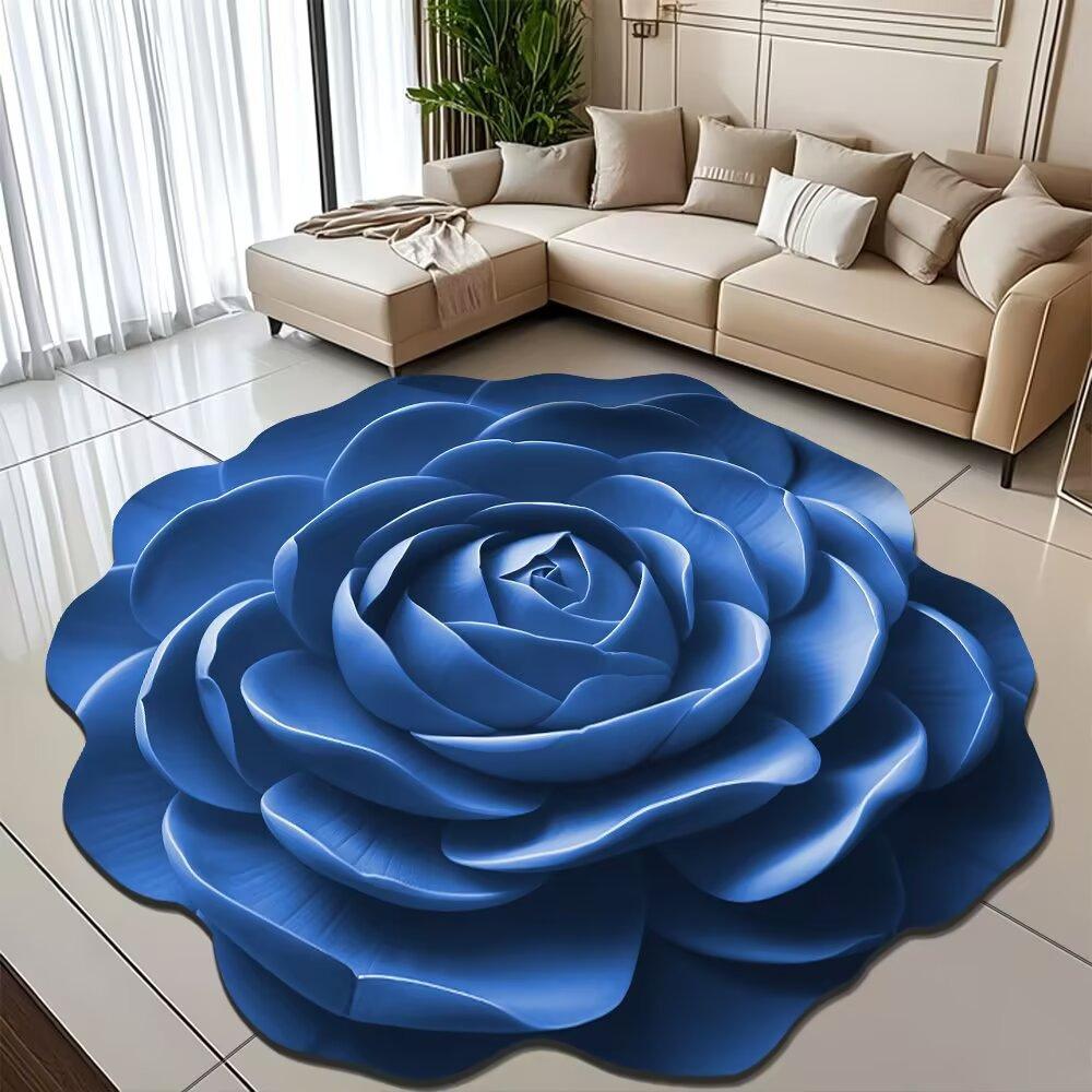 Peony Flower Floor Mat Home Living Room Carpet Stain Resistant Easy Care Bath Mat Absorbent Door Mat For Kitchen Bathroom Entryway