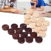 24Pcs Chess Accessories Puzzle Toy Travel Set Checker Pieces Wood Checker Set Backgammon Accessories Wood Chess Pieces