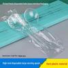 Thickened Long Handle Disposable Plastic Soup Spoon with Colander Design for Takeaway