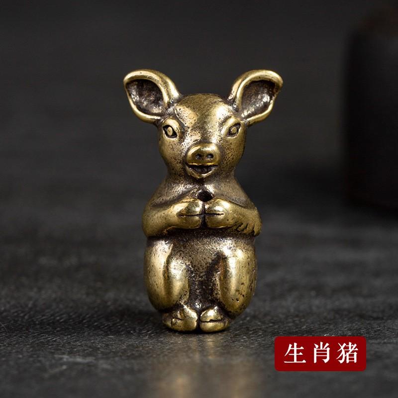 

Латунная наклейка-благовоние в виде китайского талисмана года Быка One Size