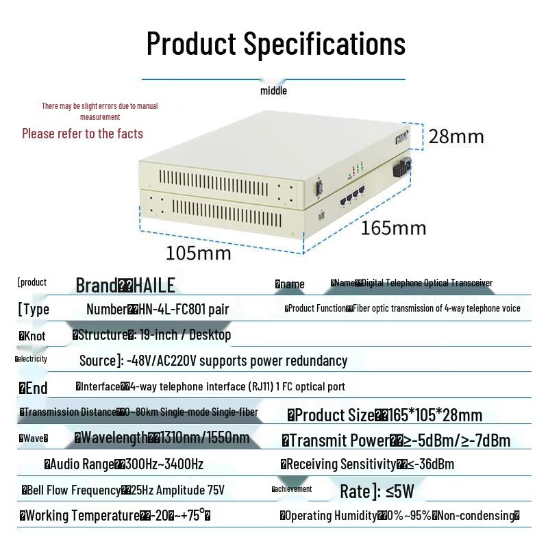 Haile Digital Phone Fiber Optic Multiplexer Series