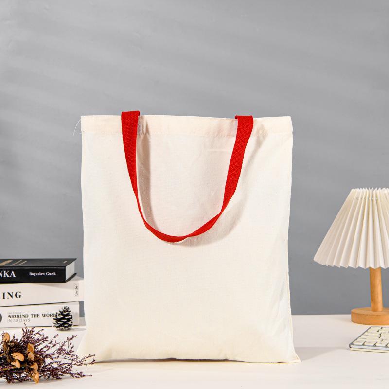 Customized DIY Hand-Painted Canvas Tote Bag for Students - Single Color, Handheld & Shoulder Carry