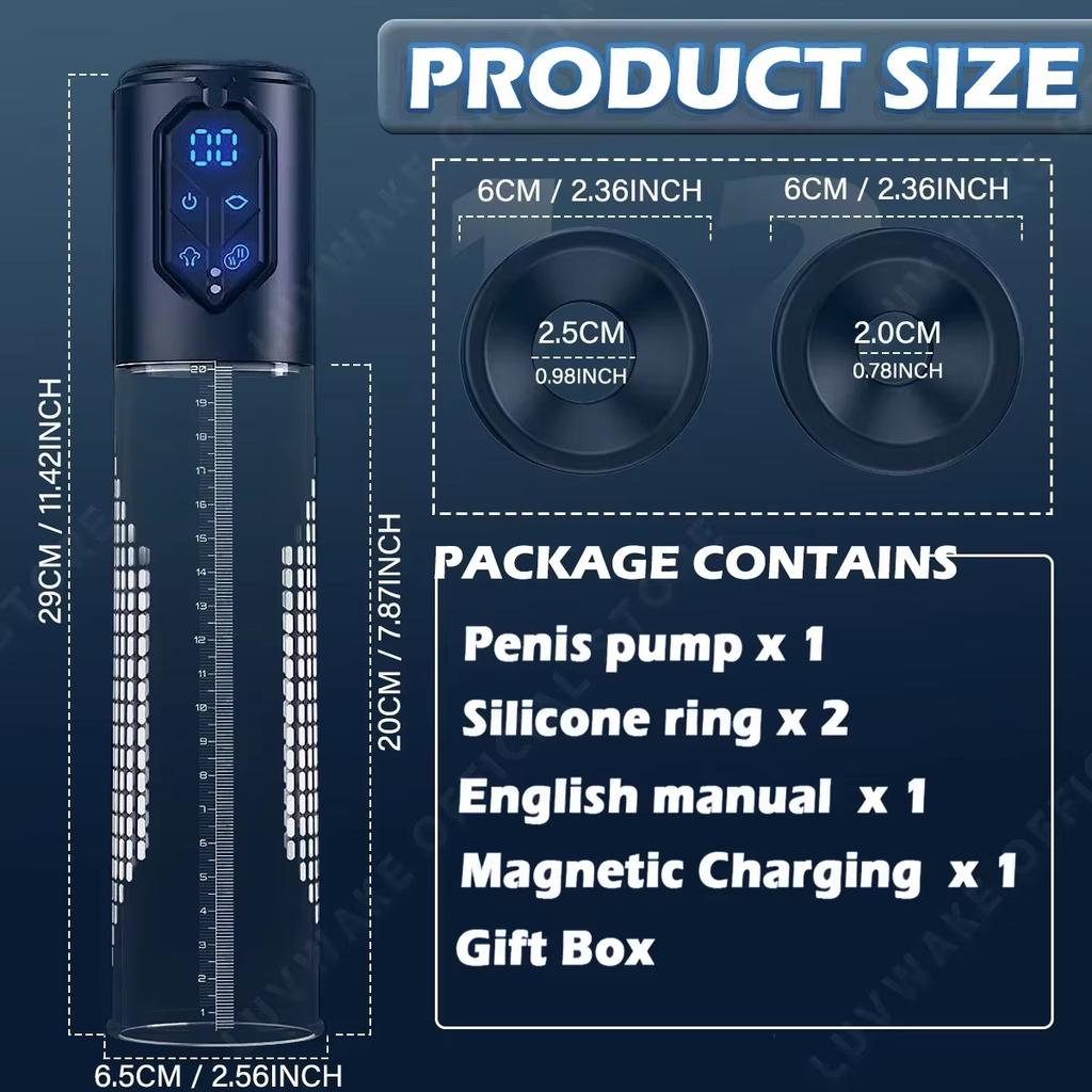 Fully Automatic Electric Penis Pump for Enlargement Man Vacuum Pump Enlargement Extend Pump ,4 Suction Levels,Penis Pump Adultos