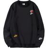 Embroidered Multi-Swoosh Crew Neck Sweatshirt Men Sweatshirt Black DJ6915-010