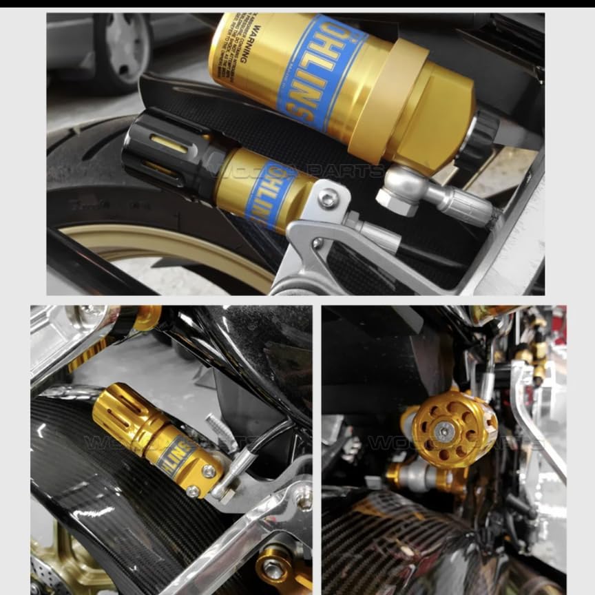 GOLDFAUST Mono Suspension Preload Clip Parts Custom Parts S36, S46, TTX36 Rear Suspension Cover Z900RS Ducati (Black)