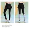 High-Waisted Quick-Dry Yoga Leggings With Skirt Overlay High-Stretch Training Pants Women Running Workout