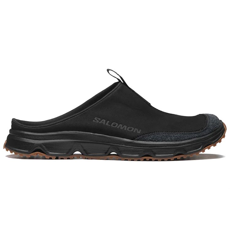SALOMON Rx Slide Leather Advanced Casual Fashion Rubber Sole Non-Slip Slide Sandals Unisex Sandals Black 416632