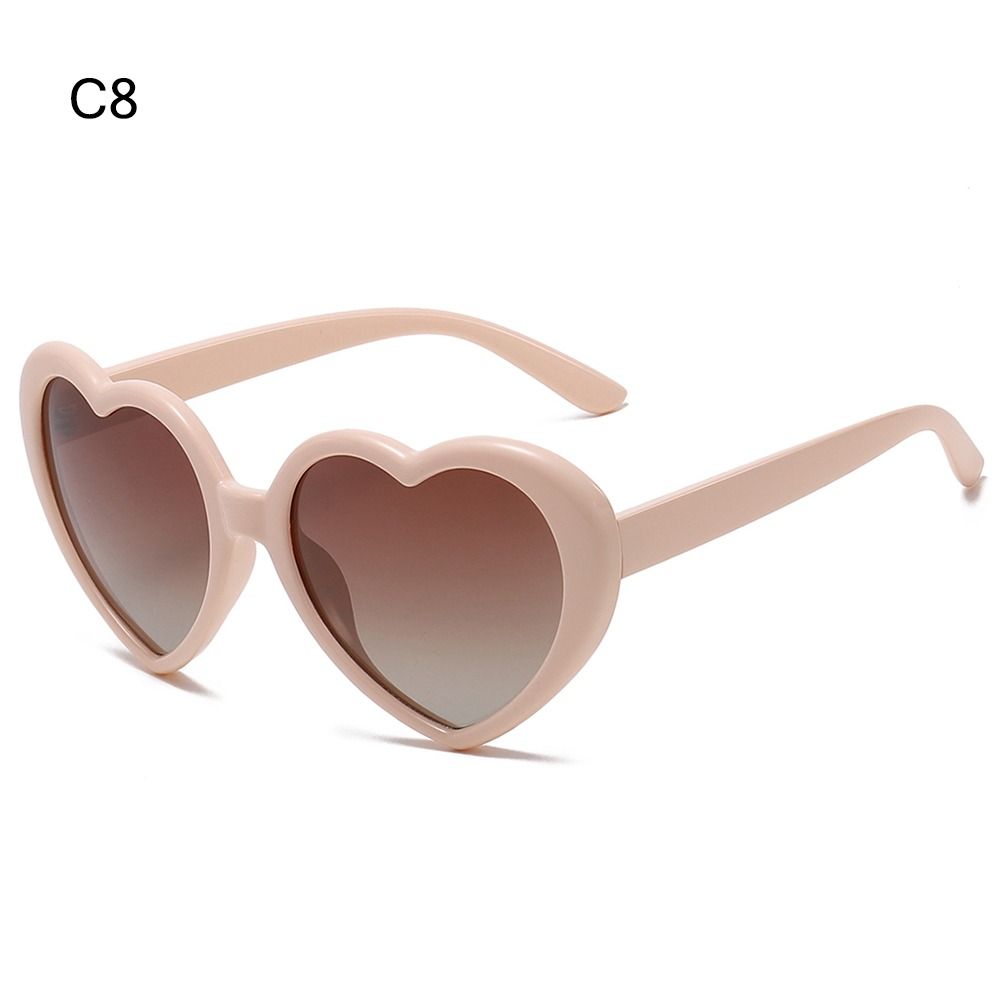 Lunettes de soleil cœur polarisées UV400 Fête Plage Amour Lunettes de soleil en forme de cœur pour femmes