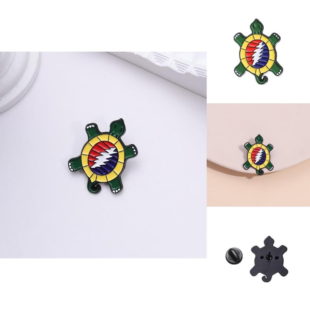 Unique Colorful Turtle Shaped Cartoon Brooch Creative Pin For Music Fans And Collectors