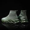 Men's Breathable Casual Sneakers - Non-Slip Outdoor Walking Shoes, Fashion Height Increasing Slip-On Ankle Shoes