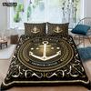 Luxury 3D Nautical Anchor Print Duvet Cover Set 2/3 Pcs With Pillowcase Bedding Set Full Queen King Size Boys Adults Duvet Cover