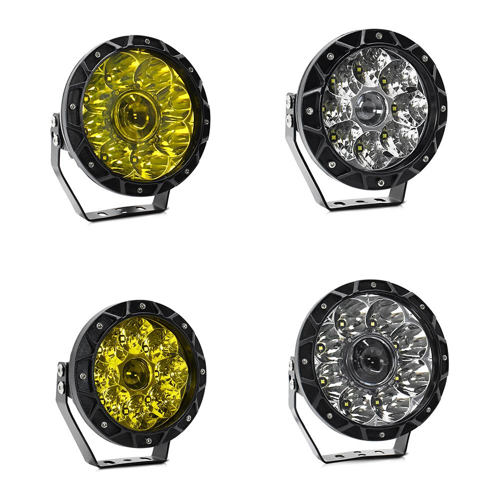 E16 Round LED Work Light 14000LM Super Bright Driving Fog Light Motorbike Auxiliary Lights 9-30V Fog Lamps For ATV Tractor Truck