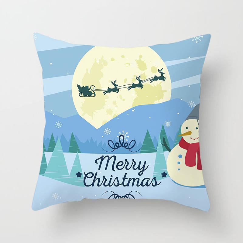 Cartoon Christmas Throw Pillow Set Santa Claus Sofa Gift Home Decor Pillowcase Christmas Gift Pillowcase