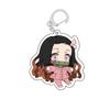 Demon Slayer Kimetsu no Yaiba Anime Pajamas Series Tanjiro Kamado Tokito Muichiro Acrylic Double Sided Lovely Keychain Transparent
