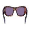 Prada Temple Logo Acetate Irregular Sunglasses Unisex Couple Style Tortoiseshell Color