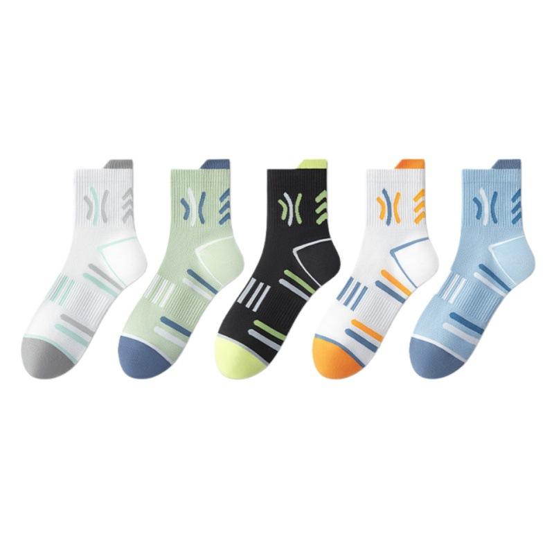 Men's Cotton Socks for Spring and Summer, Lightweight, Odor-resistant, for Men's Sports Activities