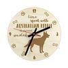 Australian Kelpie, Barb, Farmer Dog - Clock with Dog, Wooden Clock with Engraving, Personalised Clock by