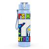 1PC It Is My 7th Birthday Cartoon Print 750ml Color Plastic Sports Water Bottle Leakproof Flip Straw Lid Suitable for Sports Office Home Use
