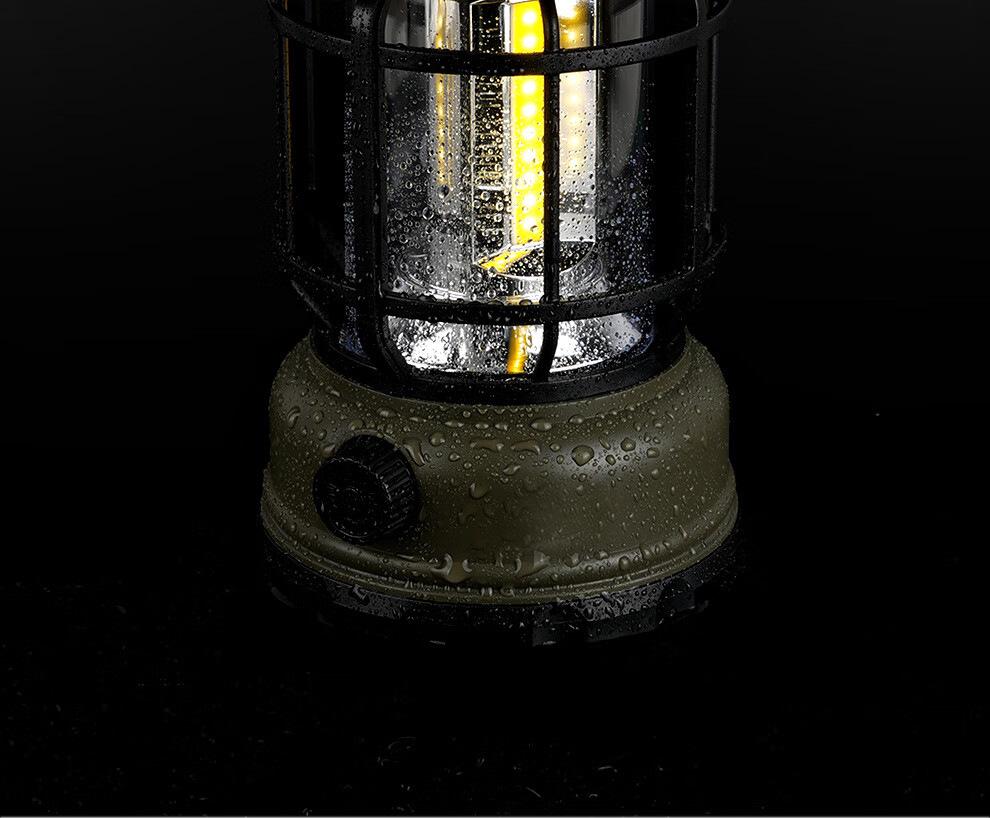 Vintage Rechargeable Camping Lantern: Portable Outdoor Hurricane Lamp for Tent & Atmosphere Lighting