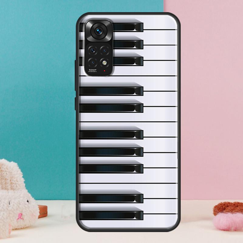 Piano Keys Musical Case For Xiaomi Redmi Note 12 11 10 9 8 Pro 9S 10S 11S 12S Redmi 12C 9A 9C 10A 10C Coque