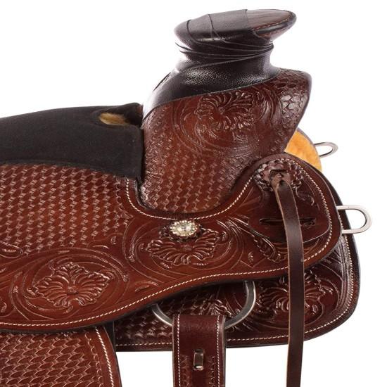 Selle Western Travail Cuir - Ashmina Saddlery - Taille 12-18 Pouces - Neuve