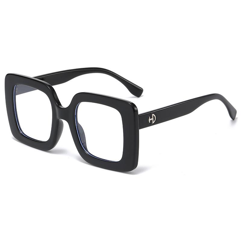Tr2128 European And American Fashion Large Frame Tr90 Glasses Frame 2022 New Anti-Blue Light Plain Men'S And Women'S Street Shot Flat Glasses