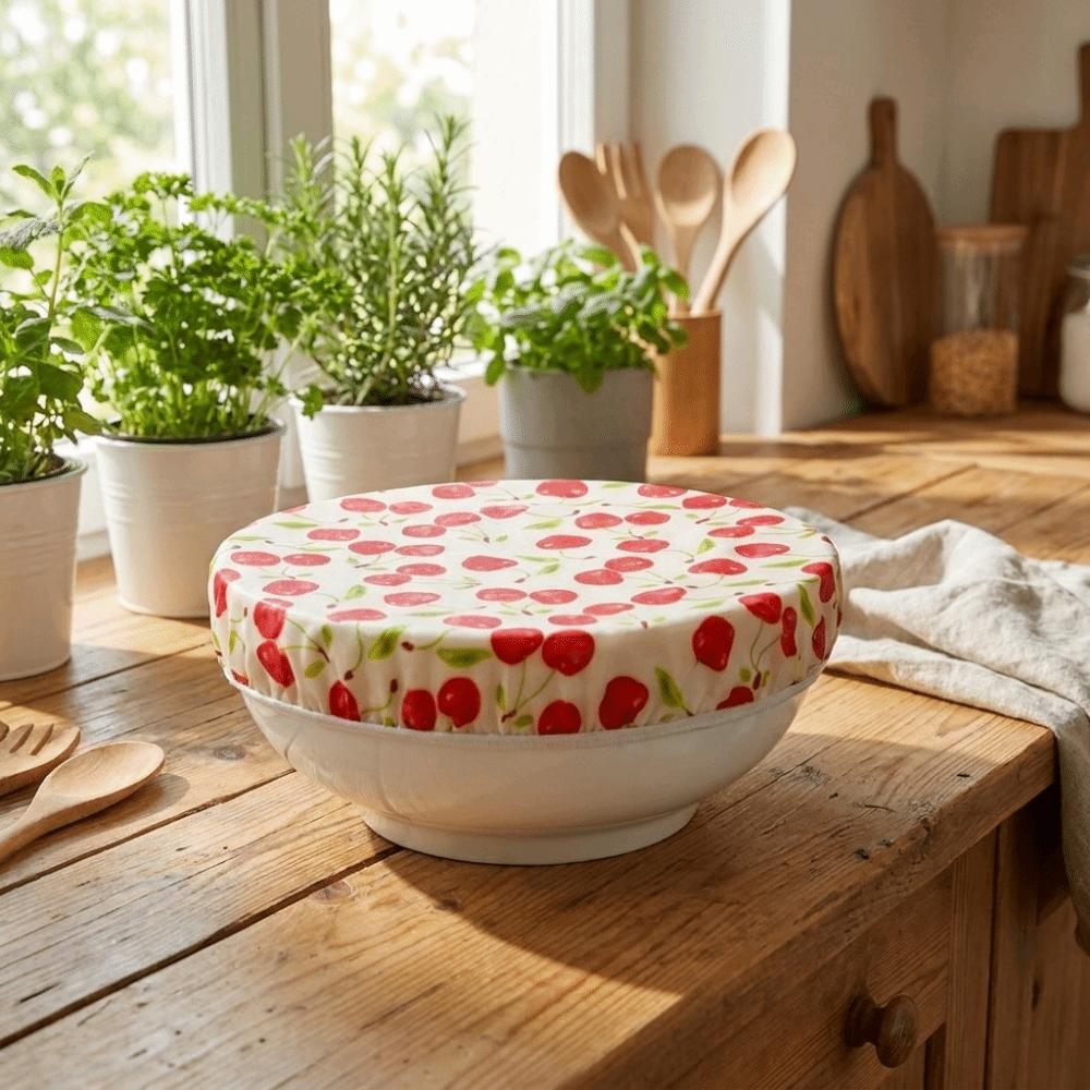 Elastic Edge Reusable Bowl Cover Fresh Keeping Cotton Bowl Cover Kitchen Gadgets Cup Lids Soup Pot