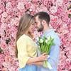 Pink Rose Flower Wall Backdrops Wedding Birthday Floral Theme Party Background