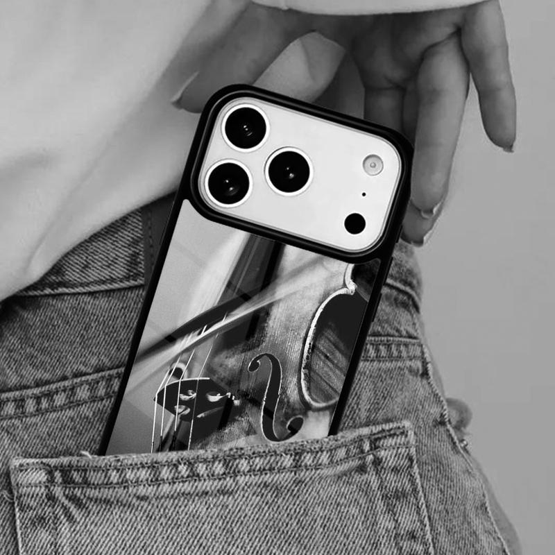 Musical Cello Violin Phone Case for iPhone 17ProMax 12 13 14 15 16e 17 Pro Max Plus Air Cover