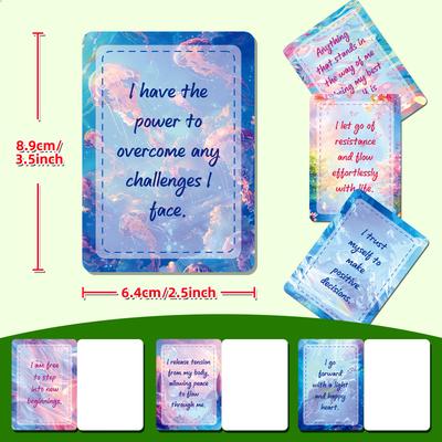 50 Pièces/Ensemble Cartes de Citation d'Encouragement Motivantes Cartes de Visite Inspirantes Gentillesse Appréciation Gratitude Mini Cartes de Notes
