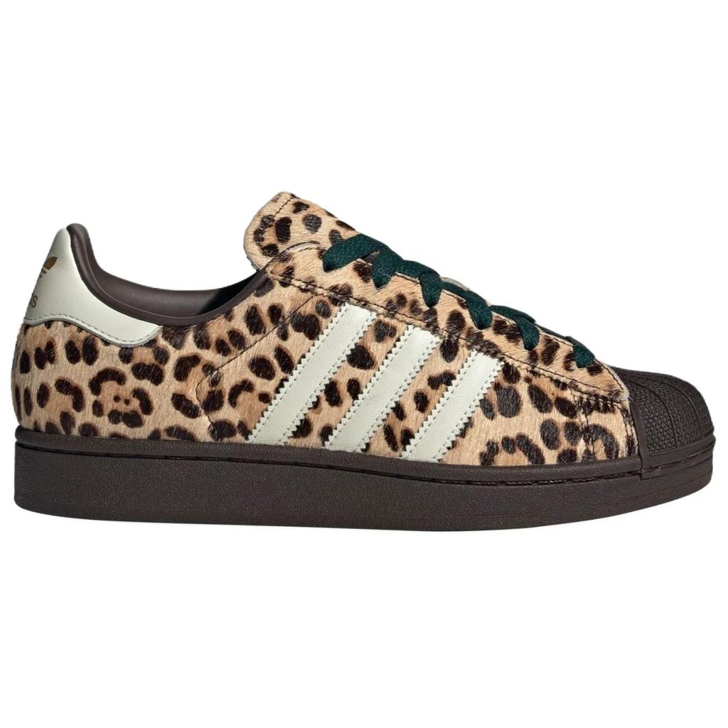 adidas Superstar 2 Leopard Ciemny Brązowy Kość Słoniowa Damskie Trampki Złoty Metaliczny KI4203