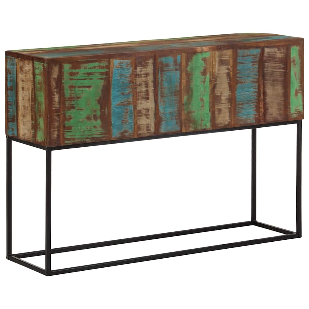Console Table 110x30x75 cm Solid Reclaimed Wood and Iron