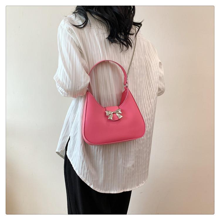 2024 Summer New Candy Color Butterfly Bow Armpit Bag Sweet And Fresh Style