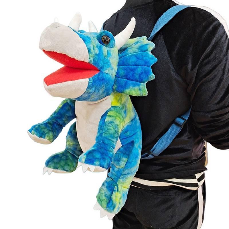 Plysch Dinosaurie Ryggsäck För Småbarn Mysiga T-rex Och Triceratops Designer