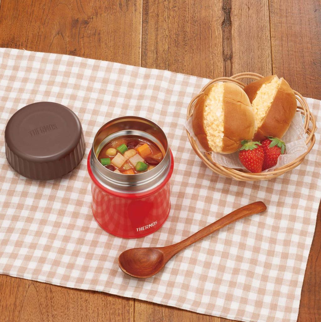 THERMOS R Vacuum Insulated Soup Red JBU-380 Jar, 380ml,