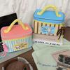 Cartoon Puppy Handheld Cosmetic Case Multi Functional Lunch Bag Lovely Cute Makeup Bag  Girls