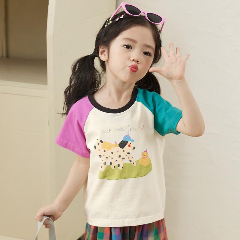 LUSON Girls  Raglan Sleeve Short-Sleeve T-Shirt 90