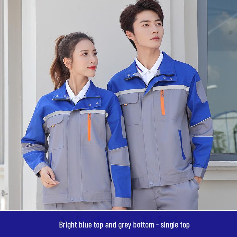 Men's Dirt-Resistant Reflective Workwear Set - Long Sleeve, Wear-Resistant for Autumn/Winter.