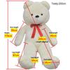 VidaXL Ours en peluche Blanc 170 cm 80146