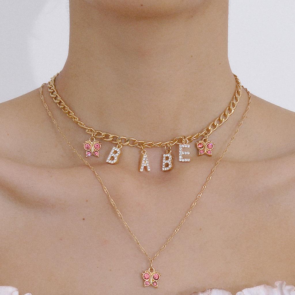 Jewelry, Minimalist Thin Chain, Single-Layer Collarbone Chain Necklace, Temperament Super Fairy Butterfly Necklace Choker