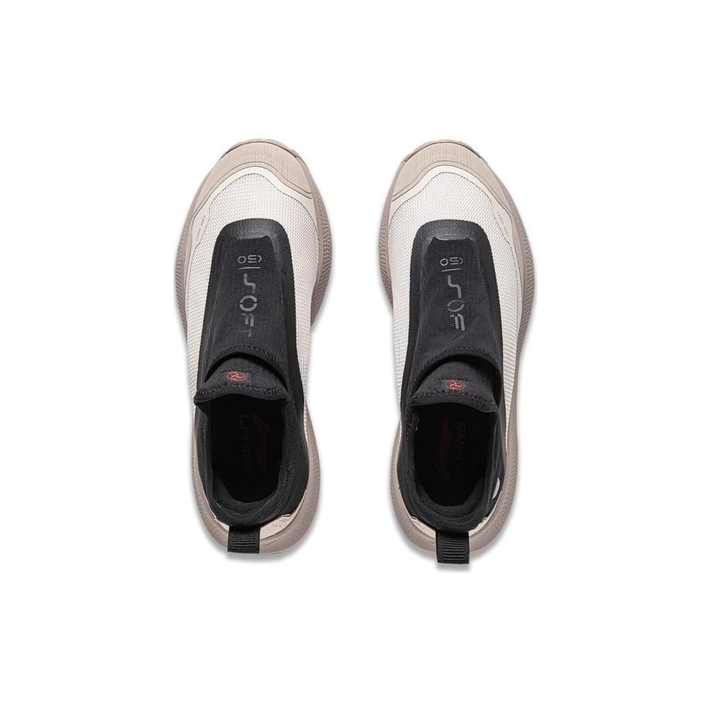 Li Ning SOFT GO Slip On Low Top Casual Shoes Men's Khaki Black AGLU105-3
