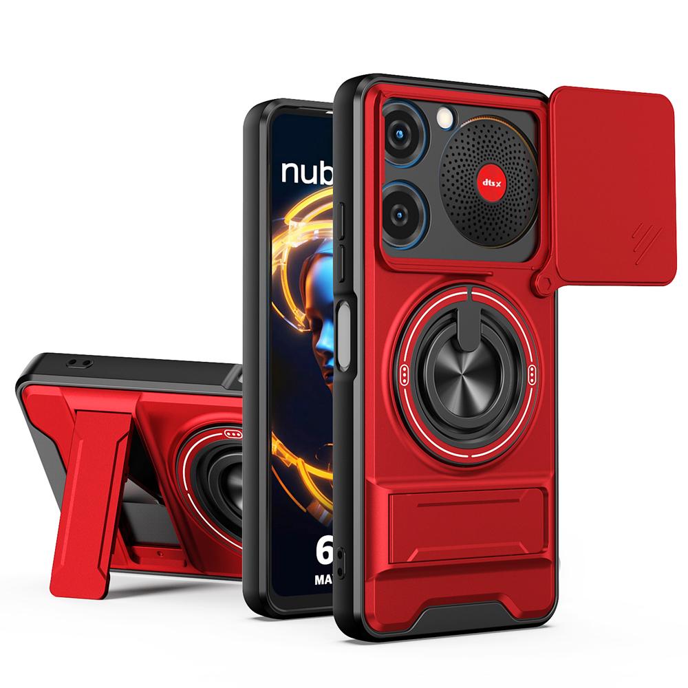 KEYSION Magnetic Phone Case for ZTE nubia Music Slide Camera Protection Upright Kickstand Shockproof Back Cover for Nubia Music