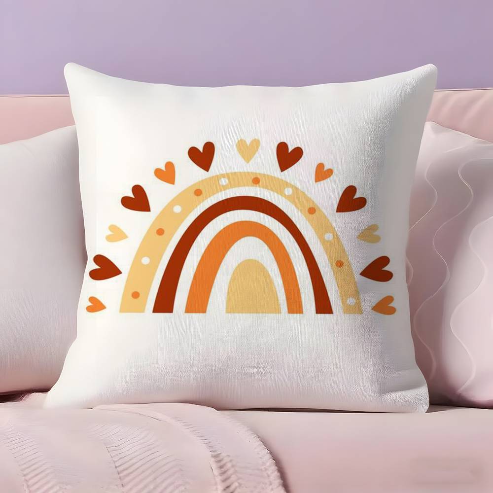 Rainbow Print Pillow Case  Ultra Soft Skin Friendly Fabric Cloud Like Comfort & Concealed Zipper